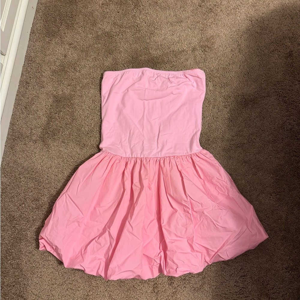 Strapless Pink Bubble Dress